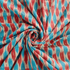 Multicolour Ikkat Fabric