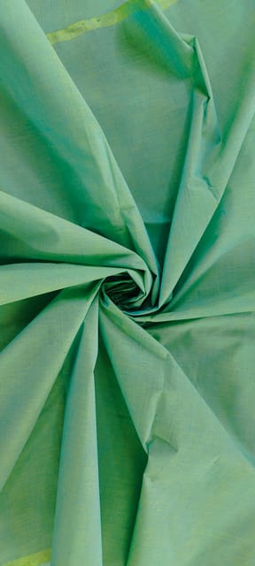 Green Mangalagiri Cotton Fabric-1