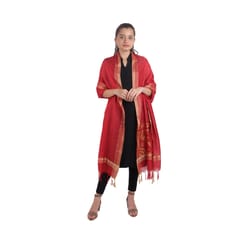 Hand Painted Red Dupatta