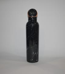 Black Enamel Finish Copper Water Bottle