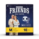 Friends Overnight Adult Diapers M : 10 Units