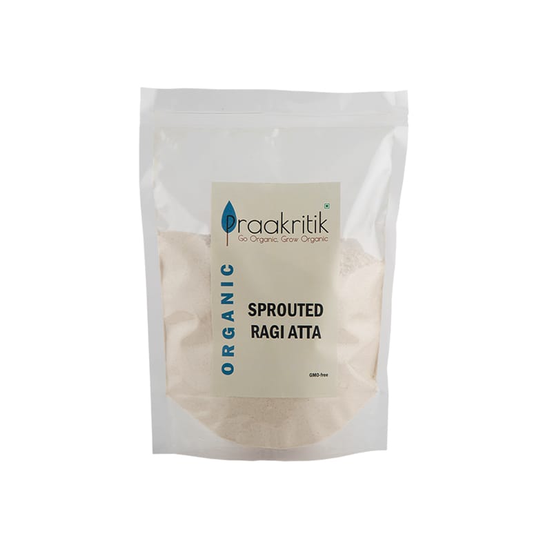 Praakritik Organic Sprouted Ragi Atta : 500 Gm