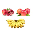 Healthy Fruit Combo - Pomegranate Anar (500 Gm), Apple Royal Gala (500 Gm), Banana Elaichi (500 Gm)