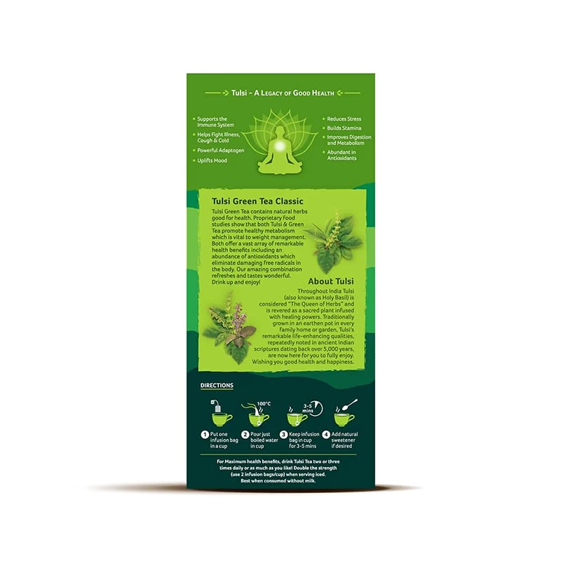 Organic India Tulsi Green Tea Classic : 25 U