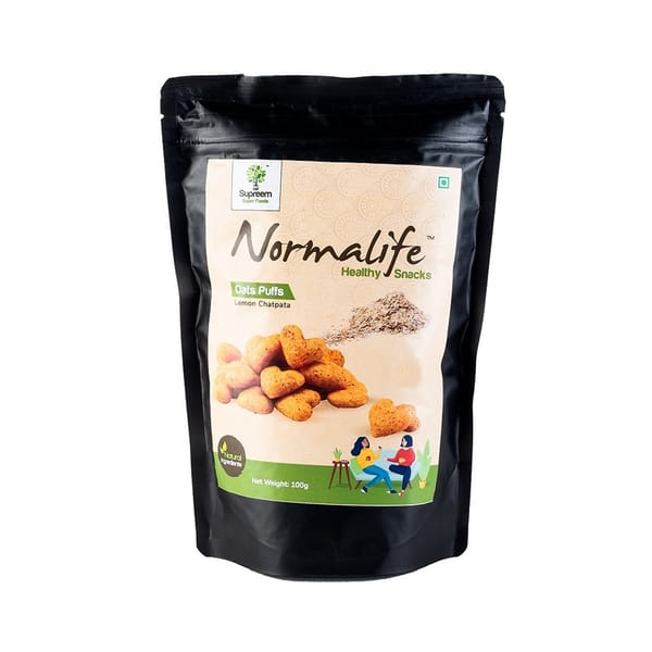 Normalife® Gluten Free Oats Puffs – Lemon Chatpata Snack