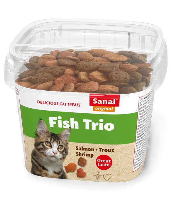 Sanal Fish Trio (Salmon-Trout-Shrimp) for Cats 75g