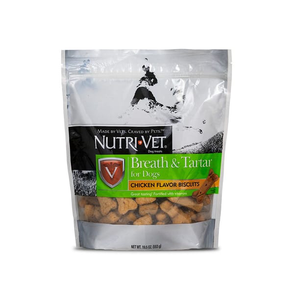 Nutri-Vet Breath & Tartar Biscuits Chicken Dogs 553g