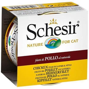 Schesir wet food canned with chicken and cheese