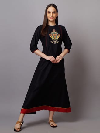 Embroidered Dress With Dupatta