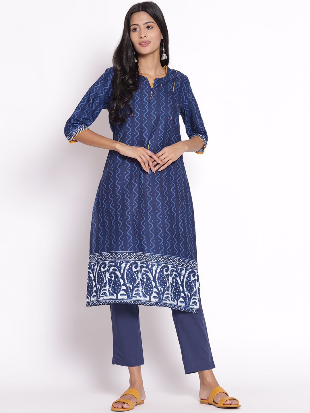 Abstract Kurta With Trouser Front