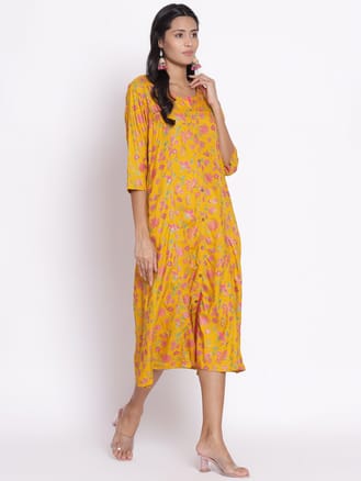 Fit and Flare Printed Dress