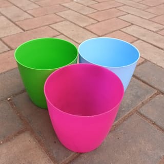 8 Inch Any Colour Round Plastic Pot
