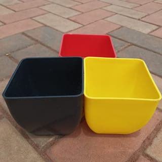 5 Inch Any Colour Square Plastic Pot