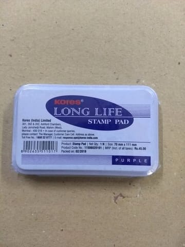 kores long life stamp pad 70*111