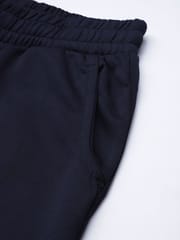 Alcis Women Navy Blue Printed Track Pants