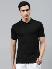 Alcis Men Solid Polo Collar T-shirt - Quick-Dry
