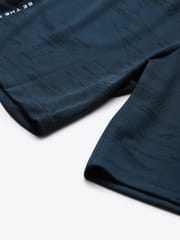 Alcis Men Blue Black Printed Slim Fit Sports Shorts - Quick-Dry