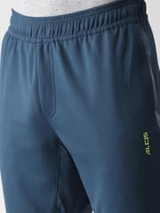 Alcis Men Blue Solid Slim Fit Joggers - Quick-Dry