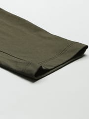 Alcis Men Olive Green Solid Regular Fit Track Pants - Quick-Dry