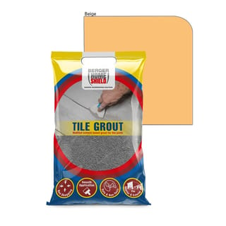 Berger Paints HomeShield Tile Grout Beige Colour - 1 Kg Bag | Powder Form