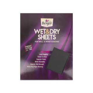 Berger Paints Wet & Dry Sand Paper-Grit 400 for Wall and Wood Sanding