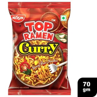 Top Ramen Curry Saucy Flat Instant Noodles 70 g